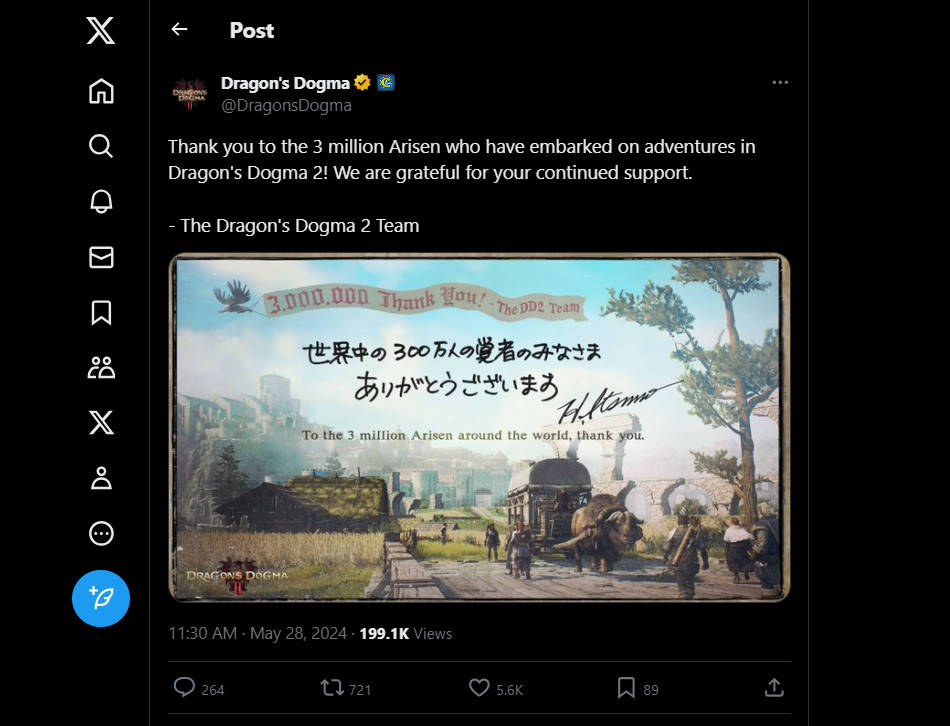 Capcom anuncia y agradece en Twitter por las 3 millones de copias de DD2