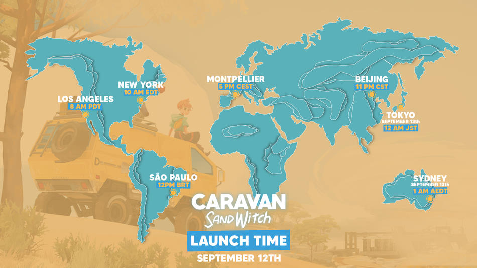 Mapa de Lanzamiento Global de Caravan SandWitch