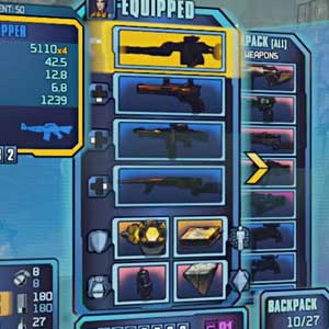 Borderlands 2 Sir Hammerlock's Big Game Hunt - Inventario de Equipo