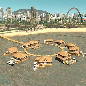 Cities Skylines Hotels & Retreats Casas Flotantes