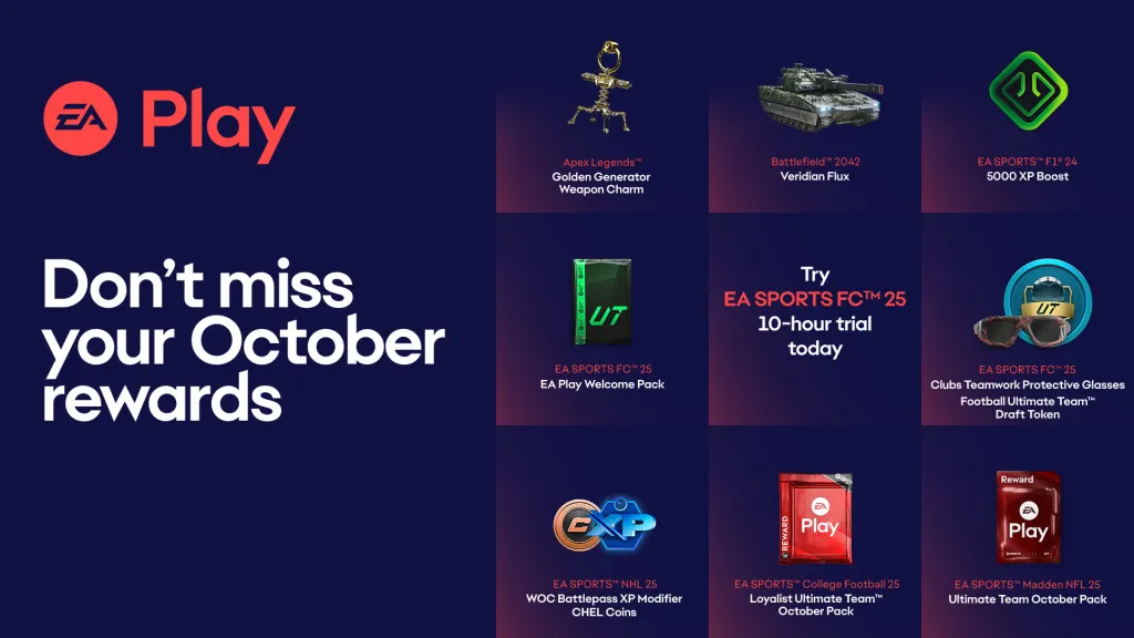 Recompensas de EA Play Octubre