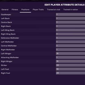 Football Manager 2021 In-game Editor Editar Detalles