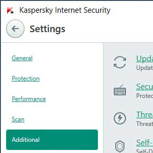 Kaspersky Anti Virus 2019 additional