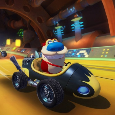 Nickelodeon Kart Racers 3 Slime Speedway - Arnold Shortman, Ren y Stimpy