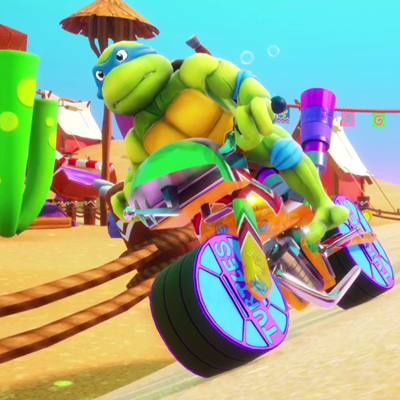 Nickelodeon Kart Racers 3 Slime Speedway - Leonardo Frente a Helga Pataki