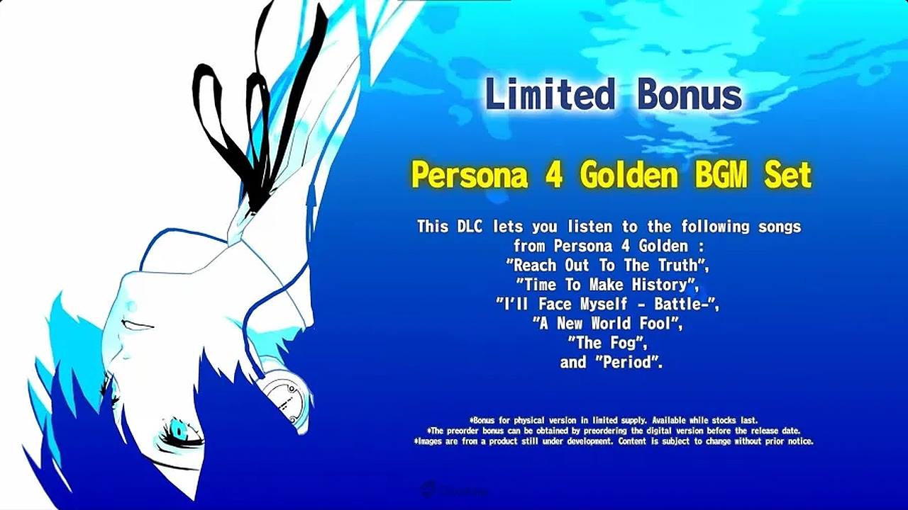 Bono de Preventa de Persona 3 Reload