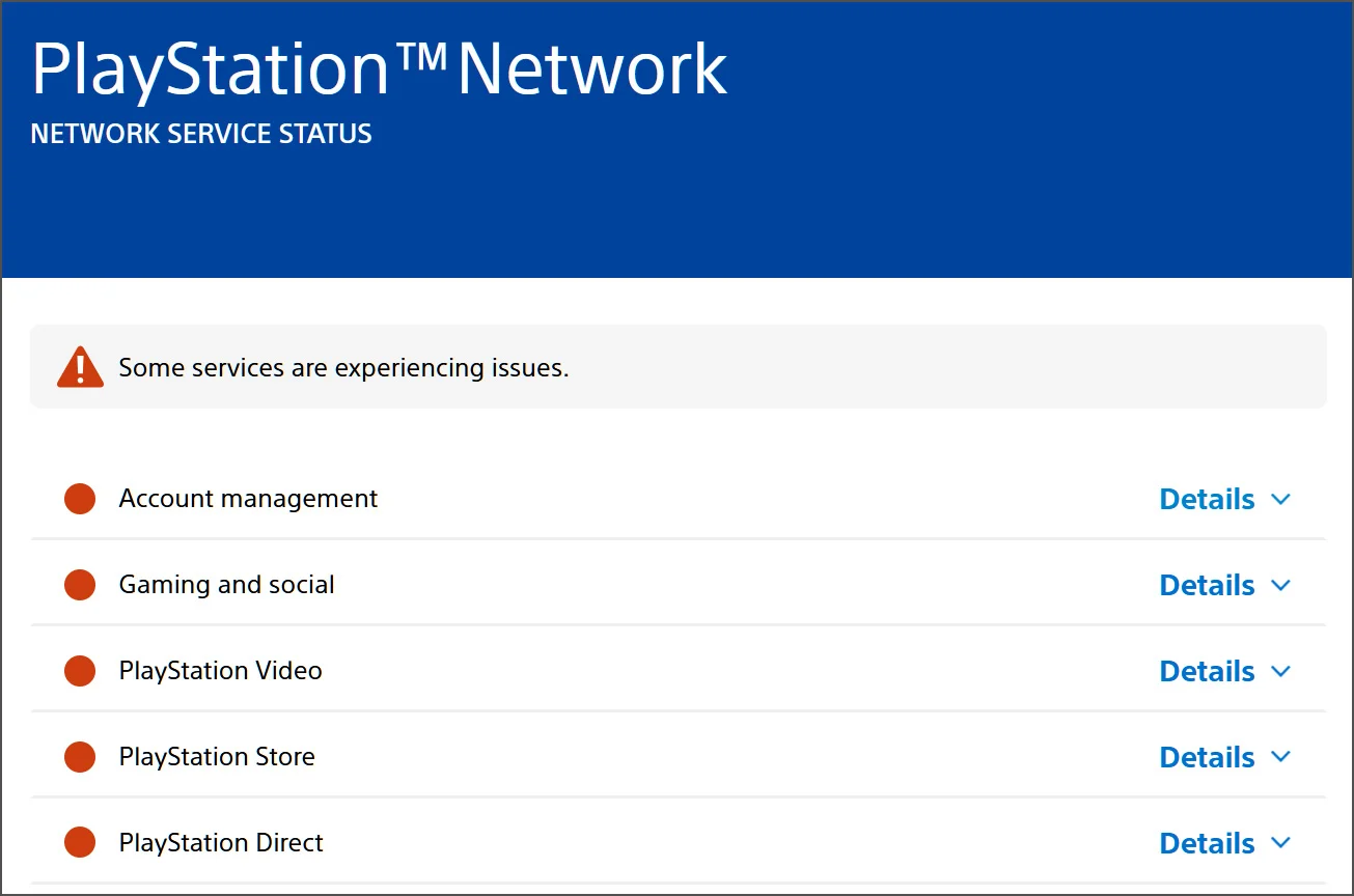 Playstation Network Down